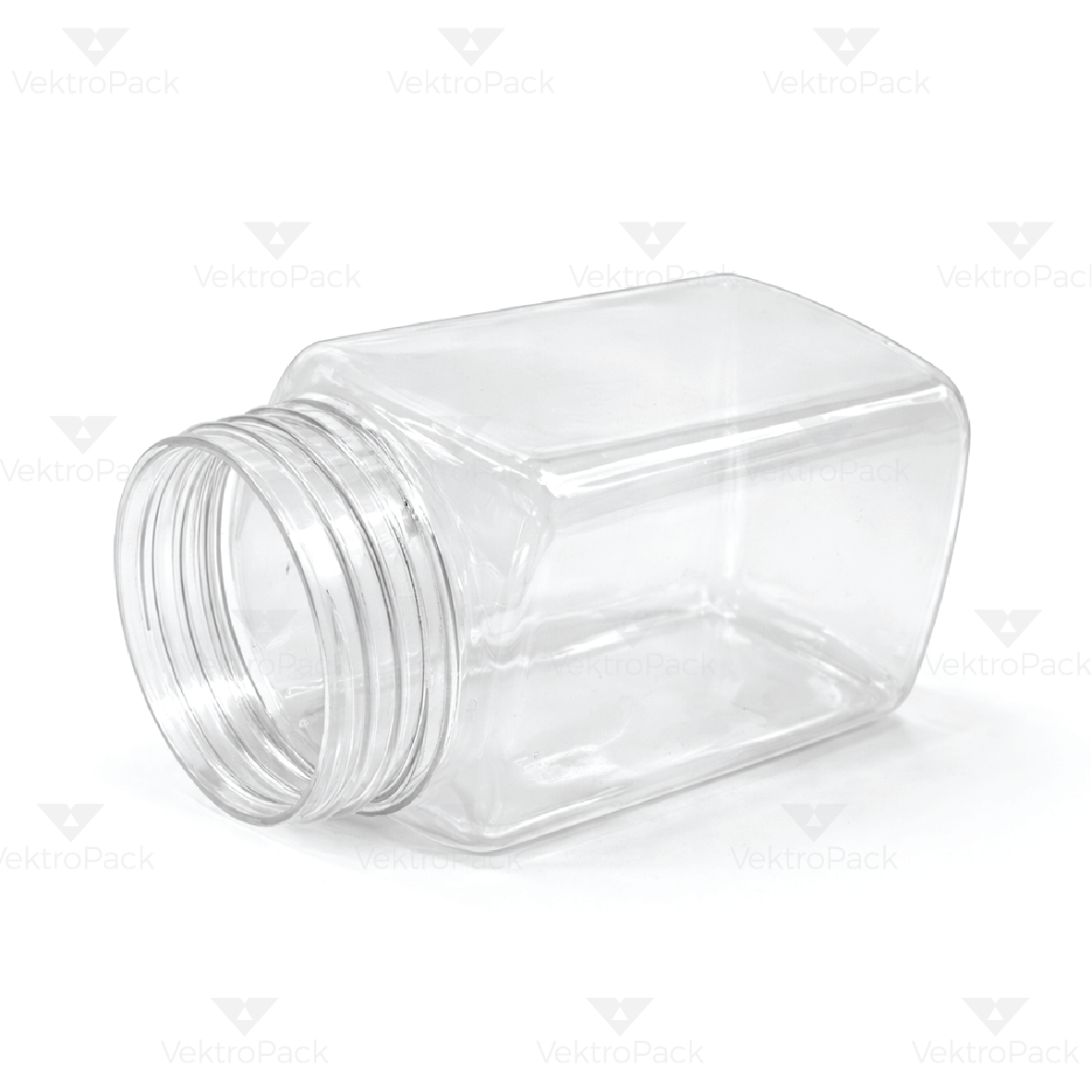 500g  Clear Square RPET Jar (M)
