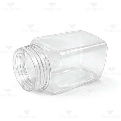 500g  Clear Square RPET Jar (M)